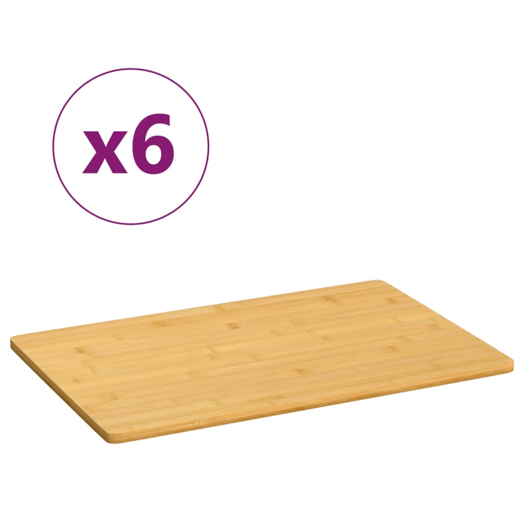 Ontbijtborden 6 St 35X23X0,8 Cm Bamboe
