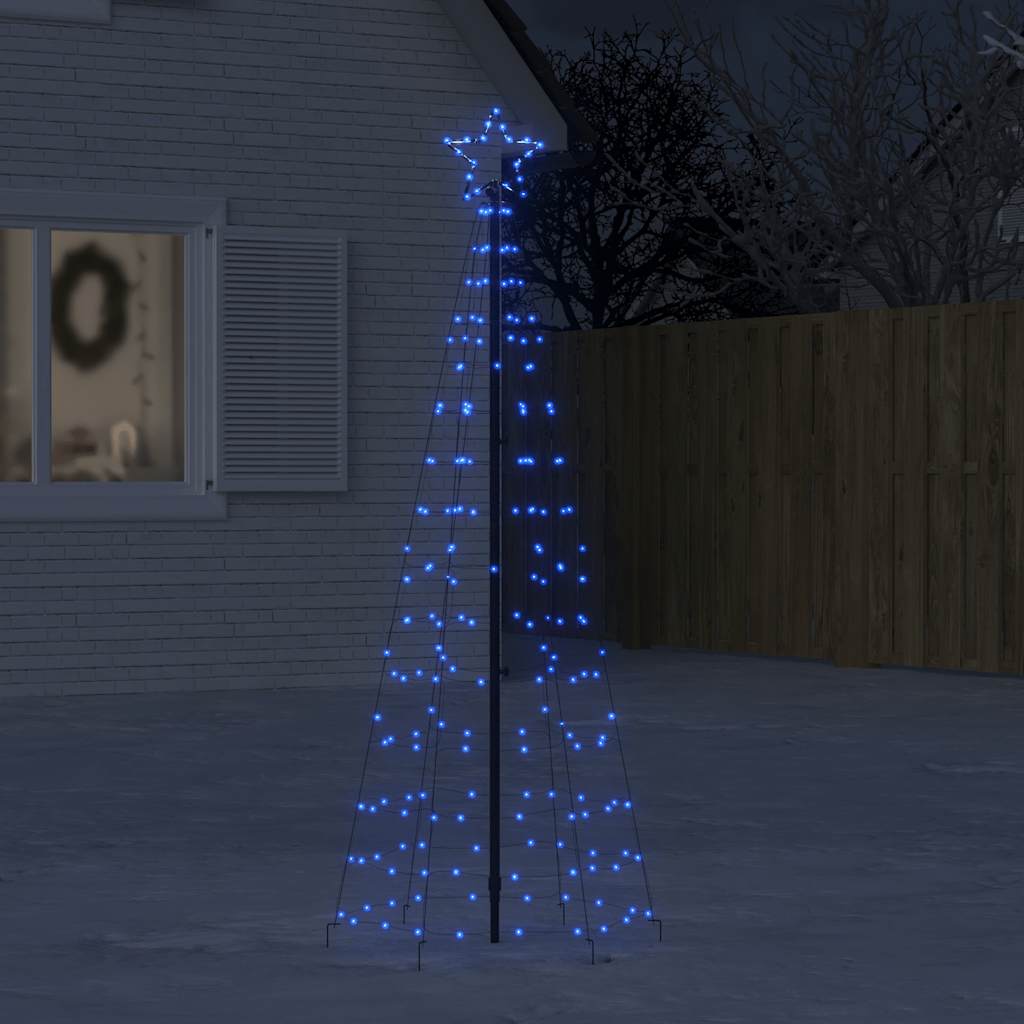 Led-Kerstboom Met Spikes 220 Leds Blauw