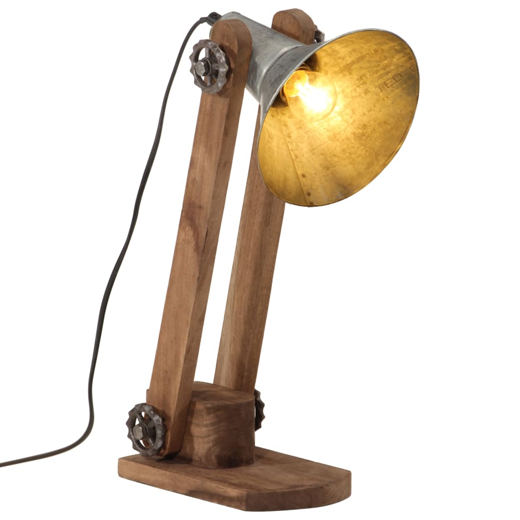 Bureaulamp 25 W E27 23X13X52 Cm Vintage Kleurig Zilver