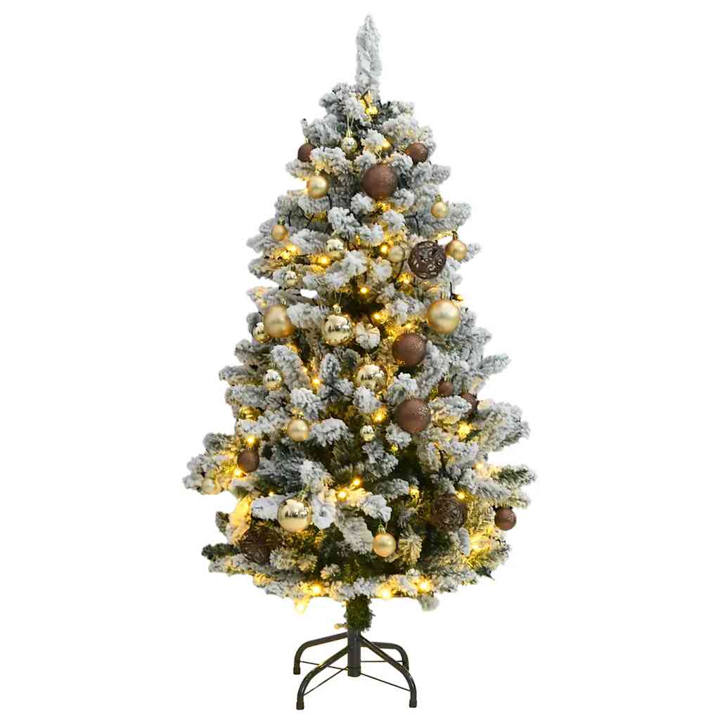 Kunstkerstboom Met Scharnieren 150 Led En Kerstballen