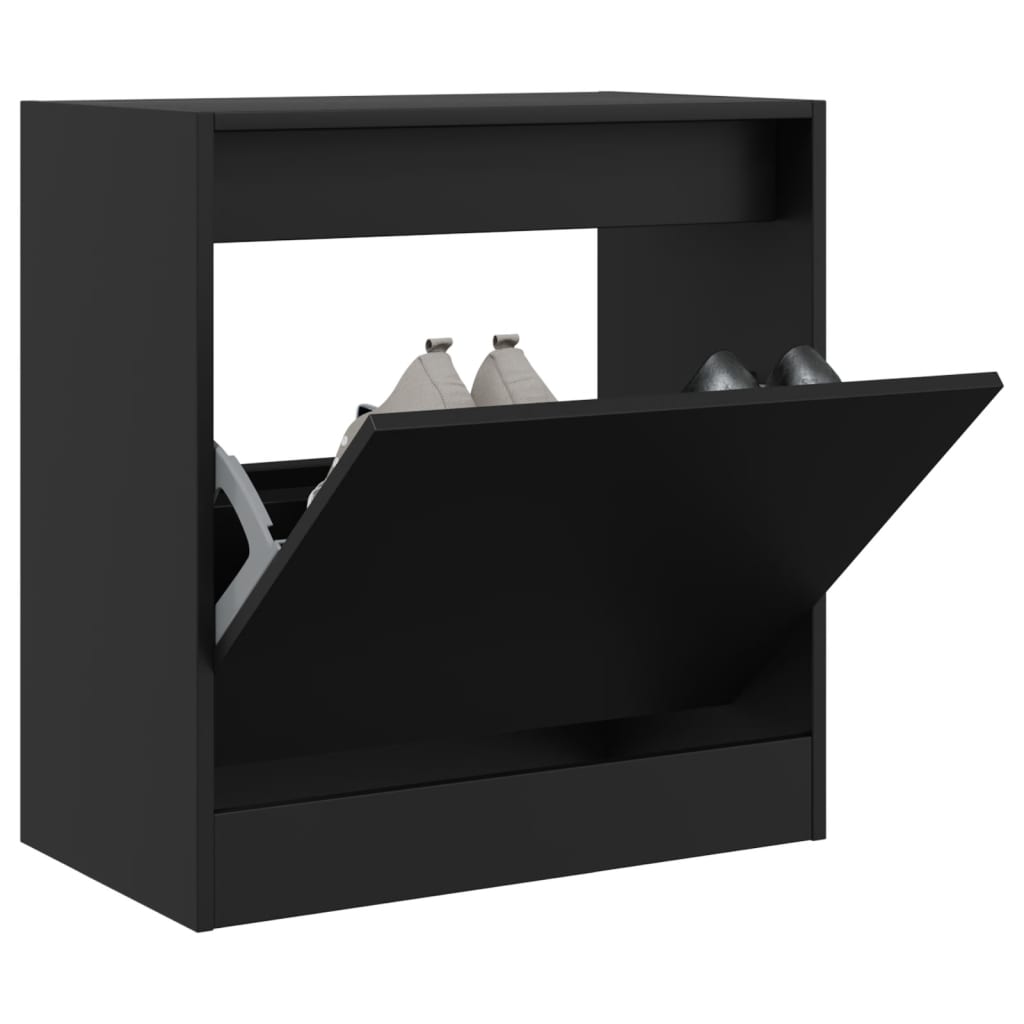 Schoenenkast 60X34X63,5 Cm Bewerkt Hout Zwart