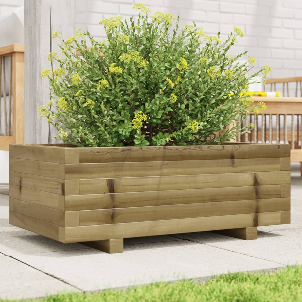 Plantenbak 70X40X26,5 Cm Geïmpregneerd Grenenhout Natuurlijk Douglashout