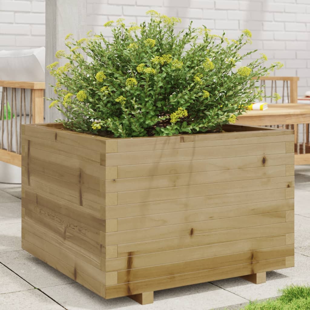 Plantenbak 70X70X49,5 Cm Geïmpregneerd Grenenhout Natuurlijk Douglashout