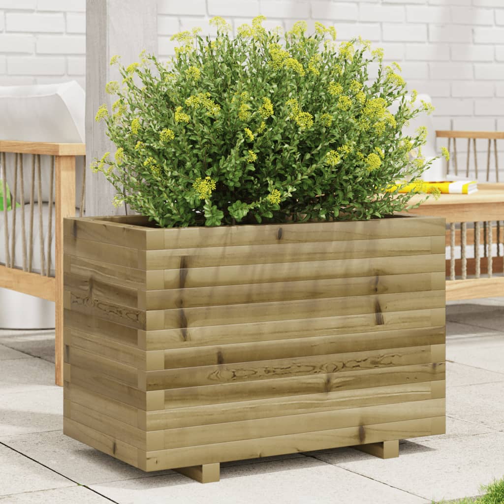 Plantenbak 70X40X49,5 Cm Geïmpregneerd Grenenhout Wasbruin