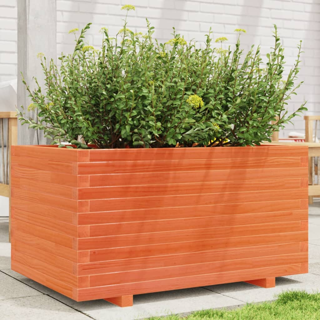 Plantenbak 90X60X49,5 Cm Massief Grenenhout Wasbruin Wasbruin
