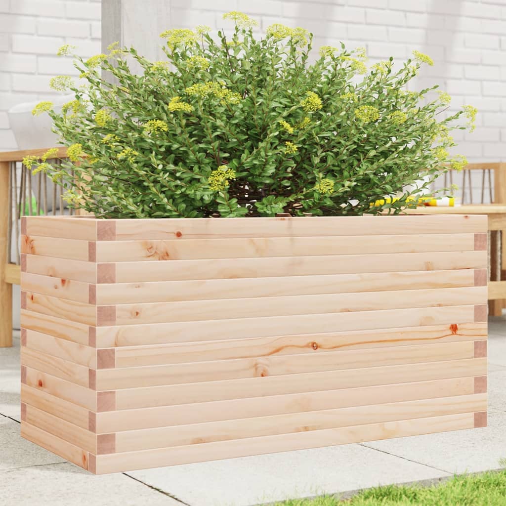 Plantenbak 90X40X46 Cm Massief Grenenhout Wasbruin