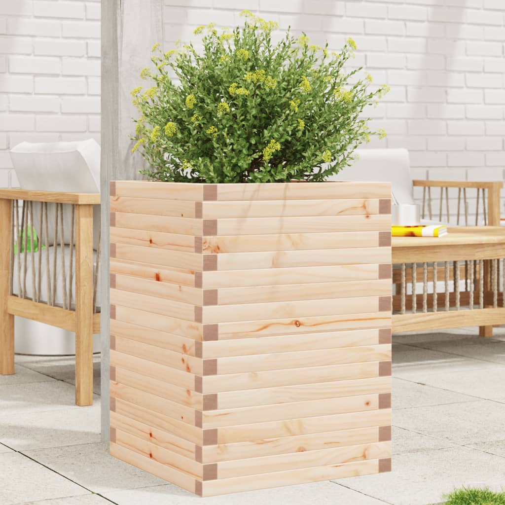 Plantenbak 50X50X68,5 Cm Massief Grenenhout Natuurlijk Grenenhout