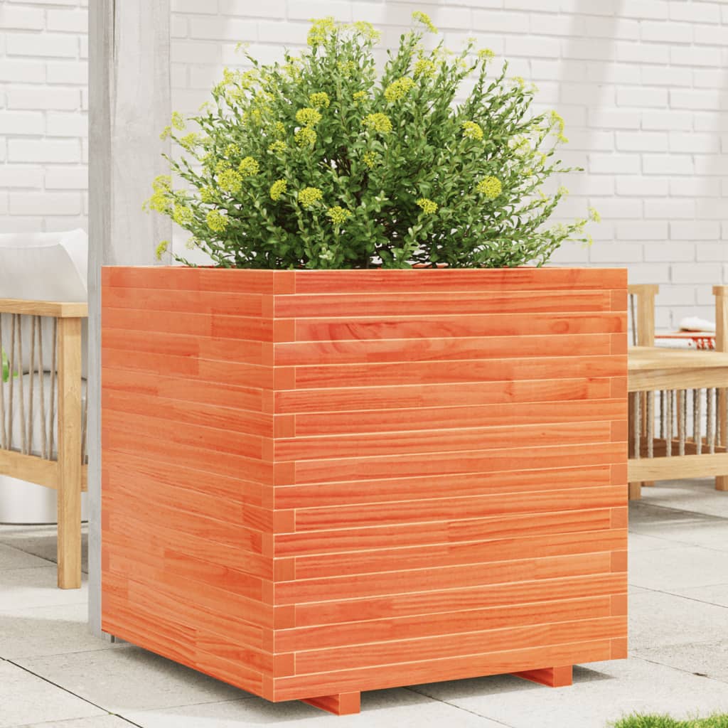 Plantenbak Massief Grenenhout Wasbruin