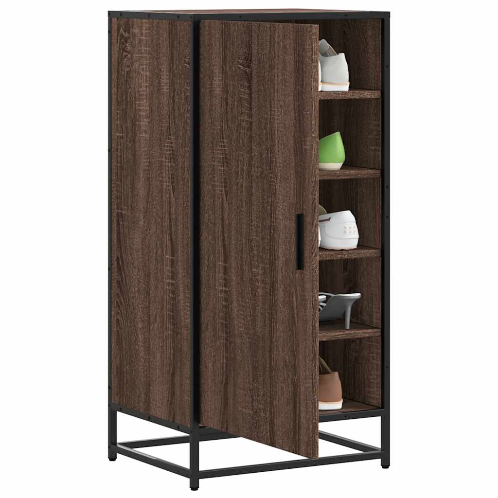 Schoenenrek 48X38X97,5 Cm Bewerkt Hout Ig Bruin Eikenkleur