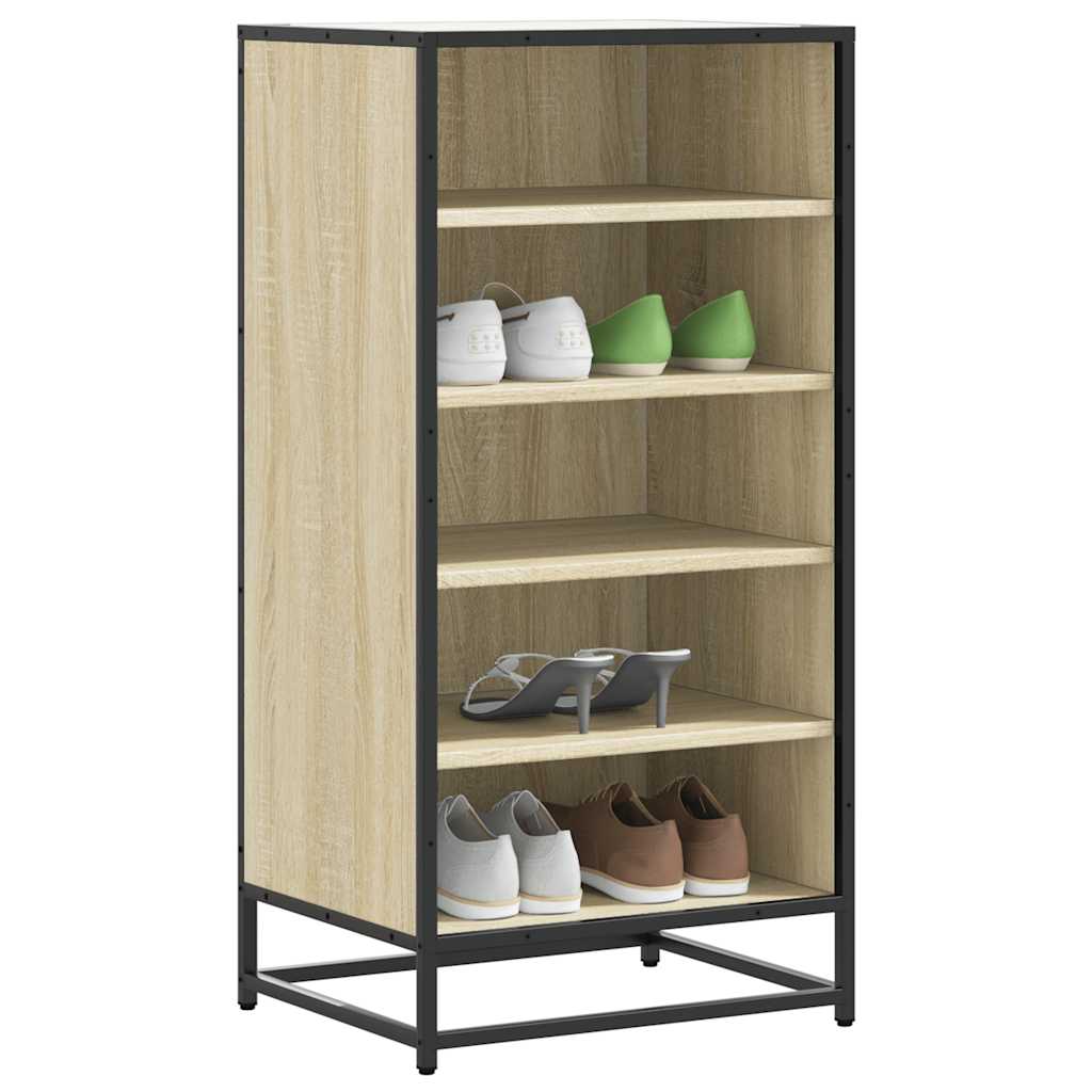 Schoenenrek 48X38X97,5 Cm Bewerkt Hout Kleurig Sonoma Eiken