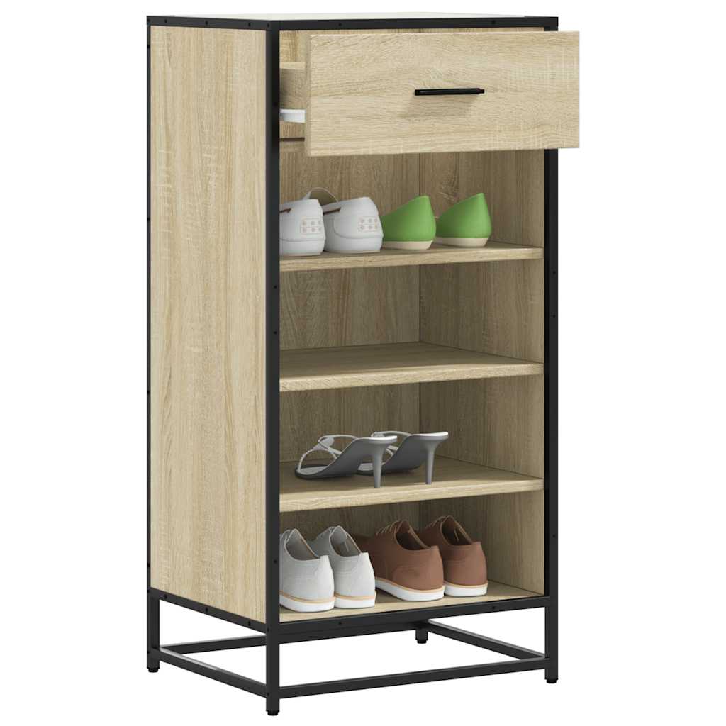 Schoenenrek 48X38X97,5 Cm Bewerkt Hout Kleurig Sonoma Eiken
