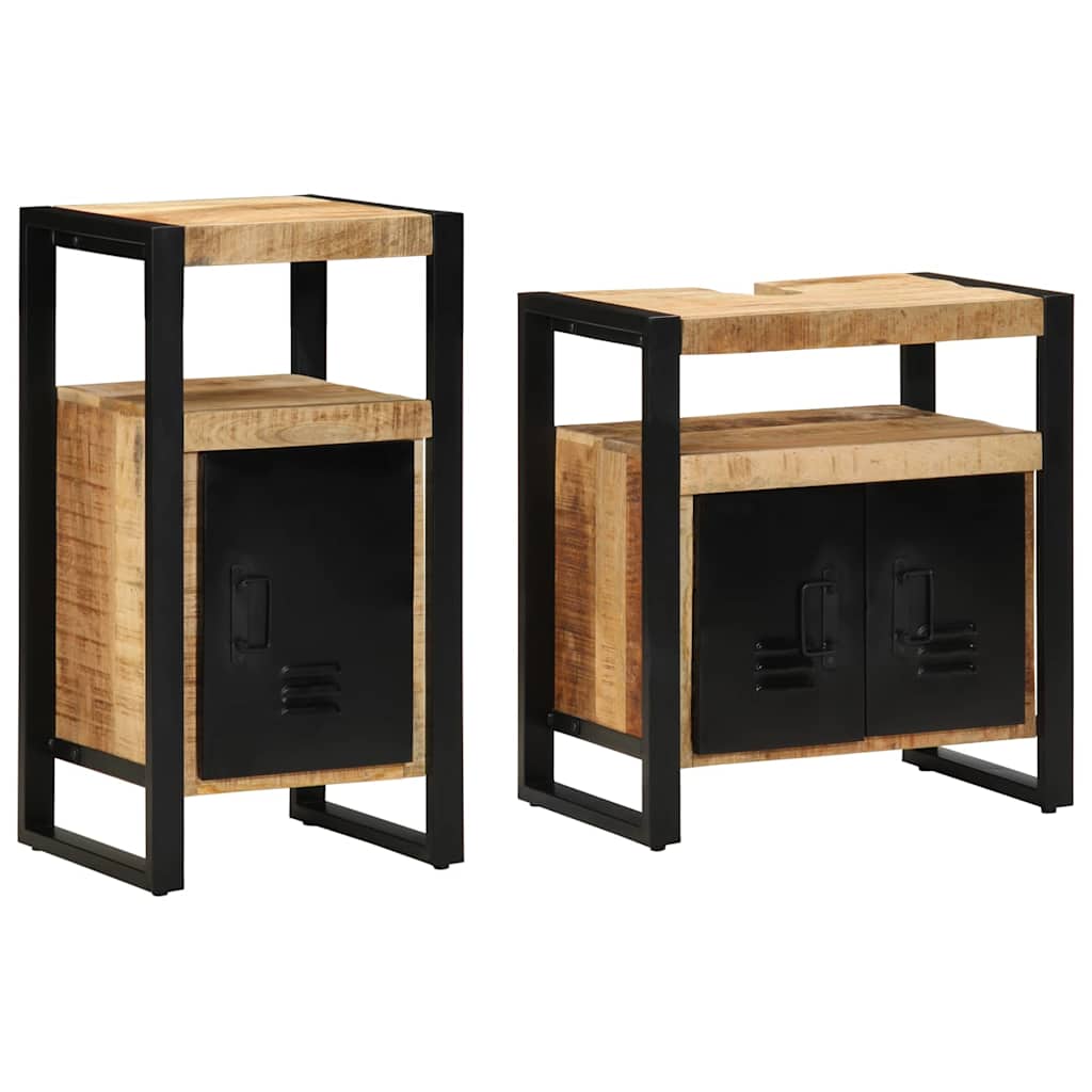 vidaXL Ensemble de mobilier de salle de bain avec étagère 2 pcs