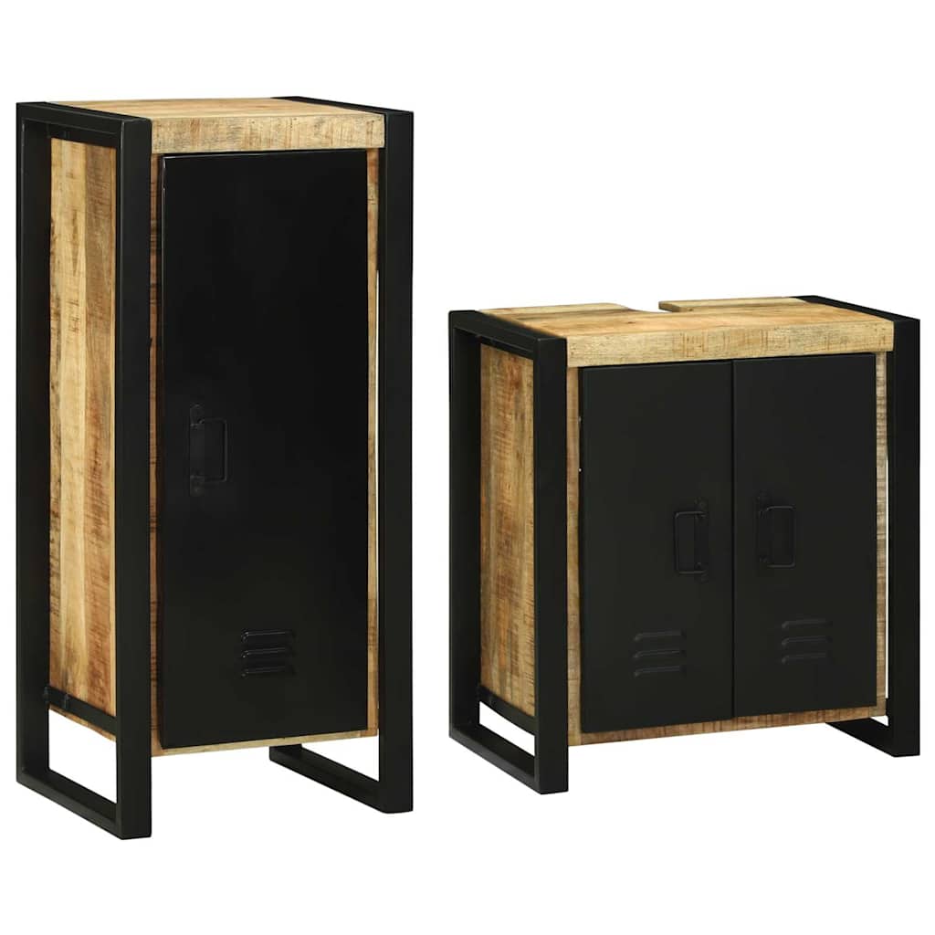 vidaXL Ensemble de mobilier de salle de bain avec étagère 2 pcs