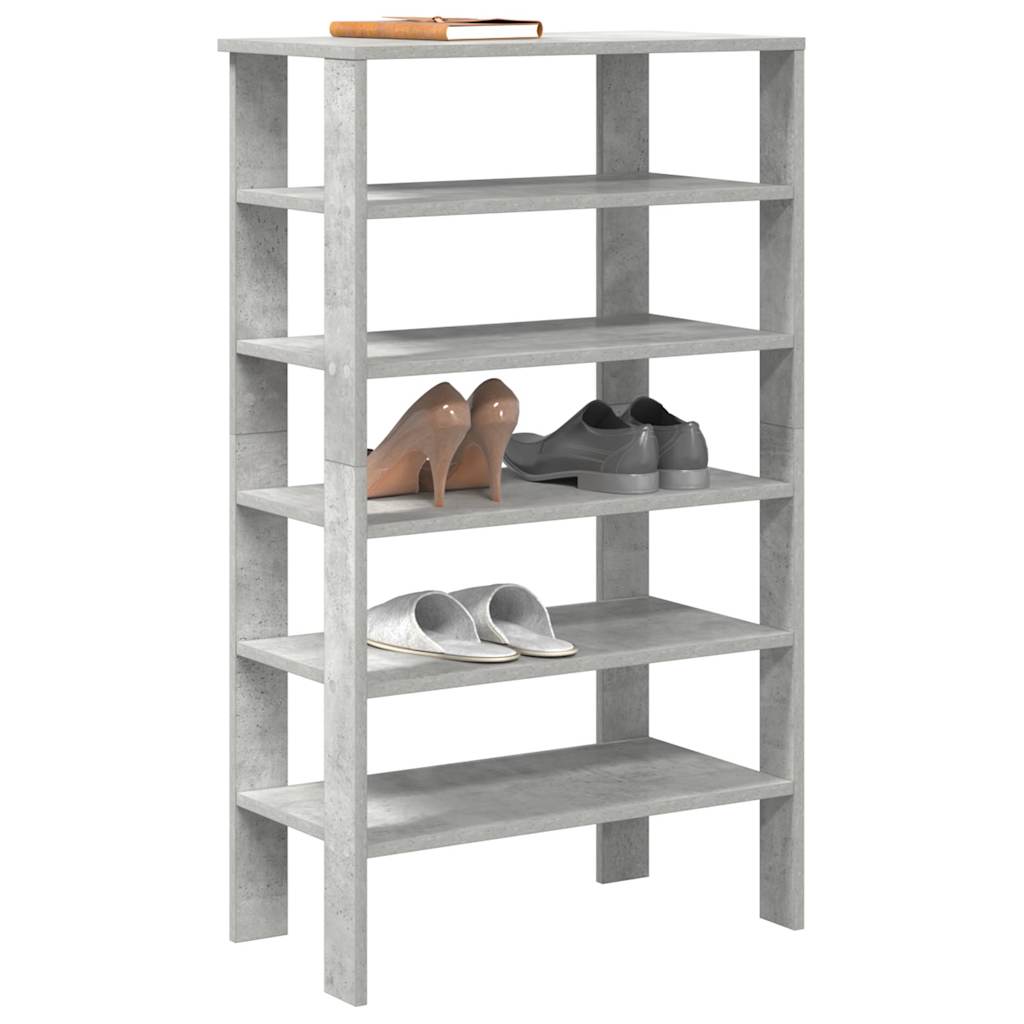 Schoenenrek 61X32X Bewerkt Hout Betongrijs