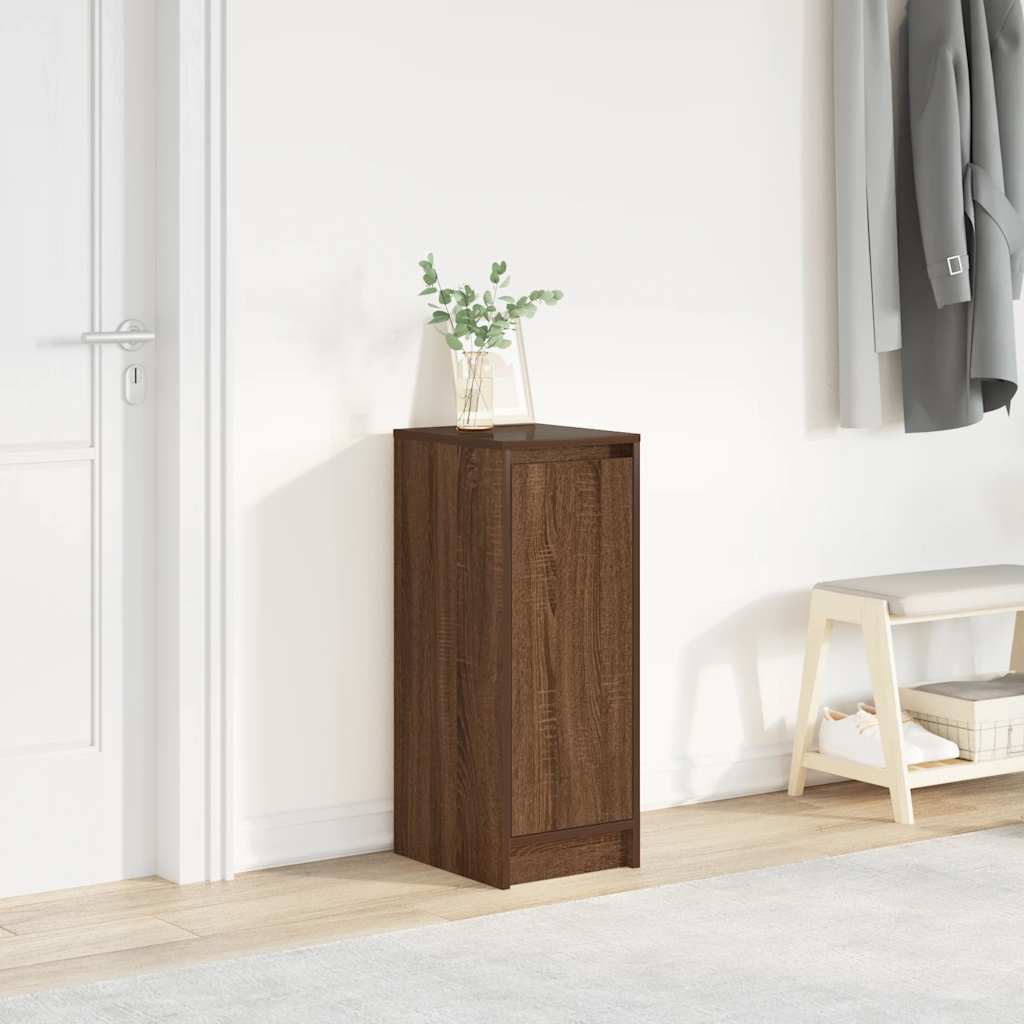 Schoenenkast 29,5X34X76 Cm Bewerkt Hout Bruin Eikenkleur