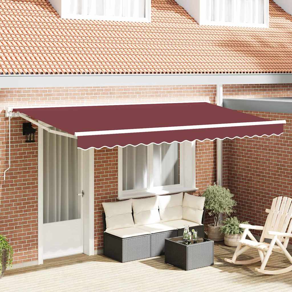 Vervangingsdoek Voor Zonnescherm Bordeauxrood 4 X 2 M Polyester Wijnrood