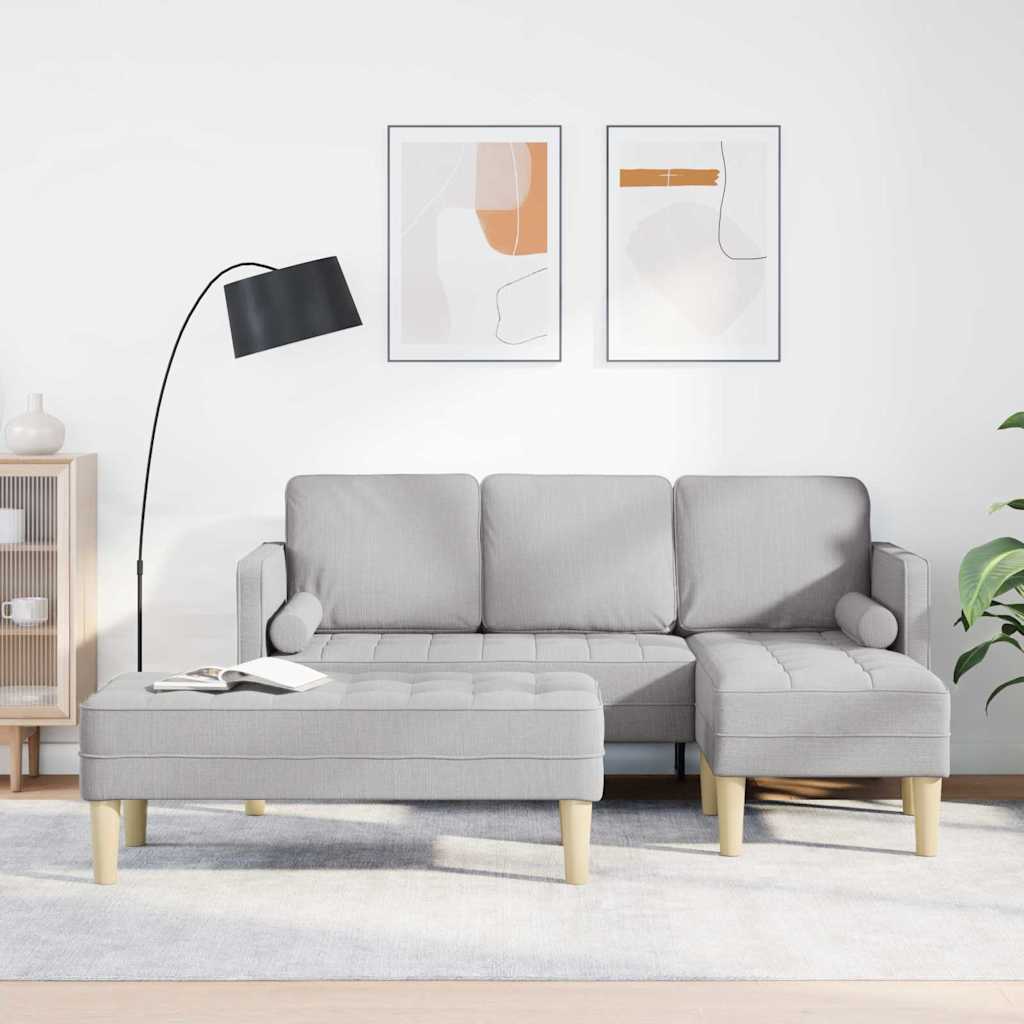 vidaXL Ensemble de Canapés 2 pcs Gris nuage 173 x 131 x 67 cm