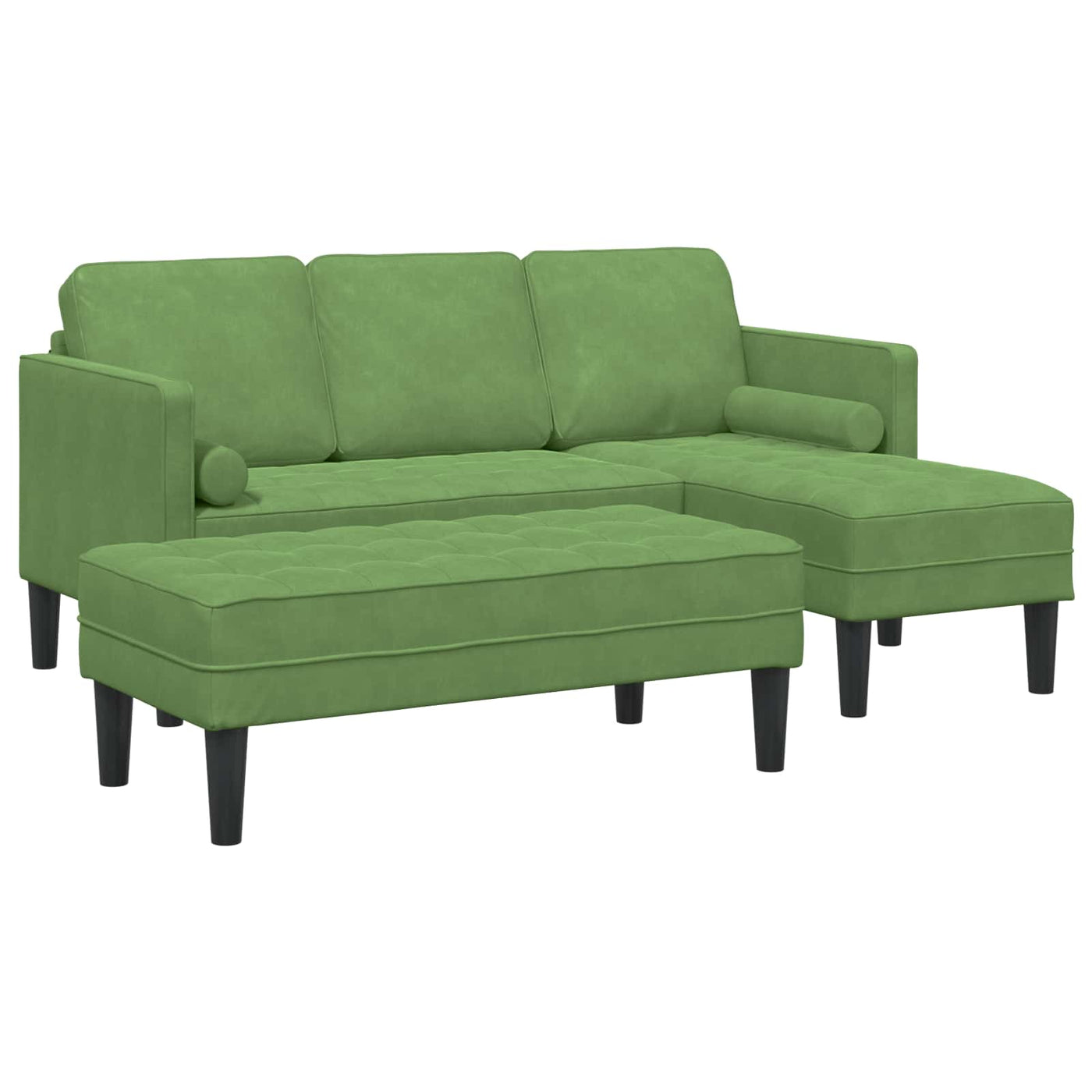 vidaXL Ensemble de Canapés avec coussin 2 pcs Vert clair Polyester