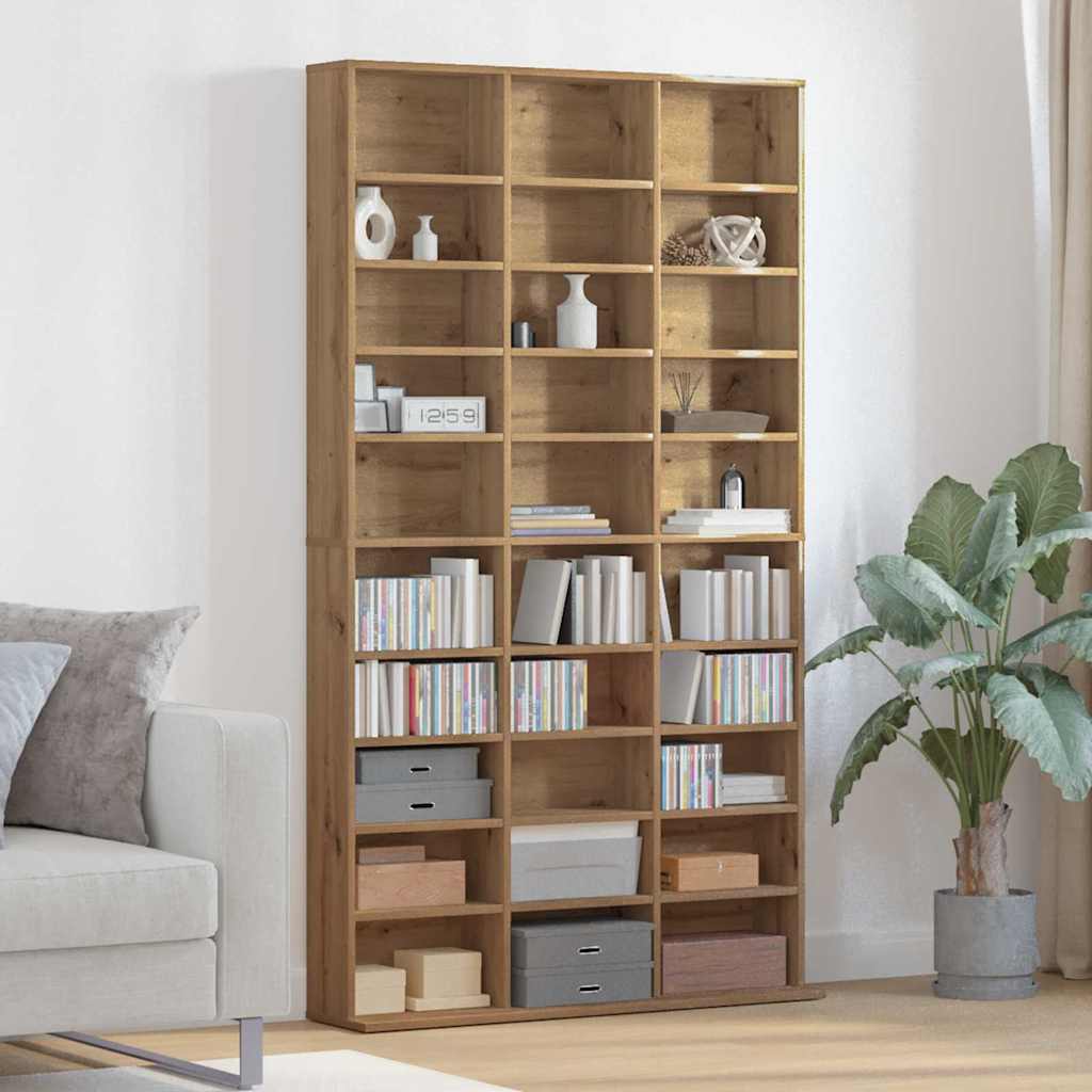 vidaXL Meuble CD Chêne artisanal 101 x 23 x 177,5 cm Bois d'ingénierie