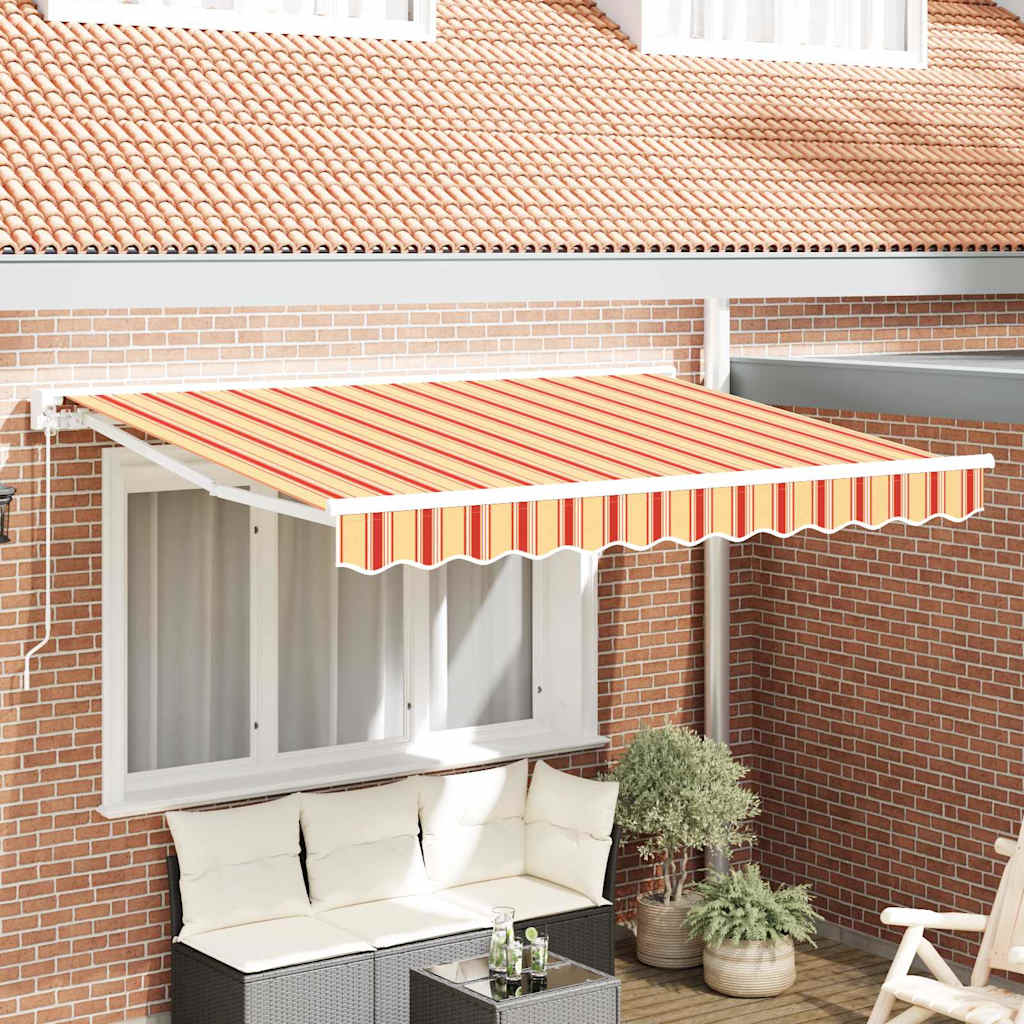 Zonnescherm Frame Multikleur 250 X 200 Cm Geel En Oranje (Wit Frame)