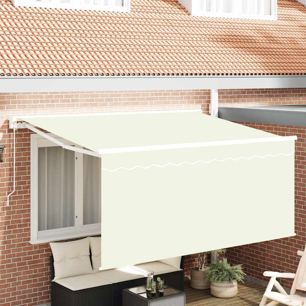 Inklapbare Luifel Crème 300 X 200 Cm Polyester En Aluminium Crème (Anthraciet Frame)