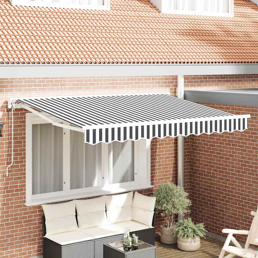 Zonnescherm Frame Antraciet En 300 X 200 Cm Anthraciet En Wit (Wit Frame)