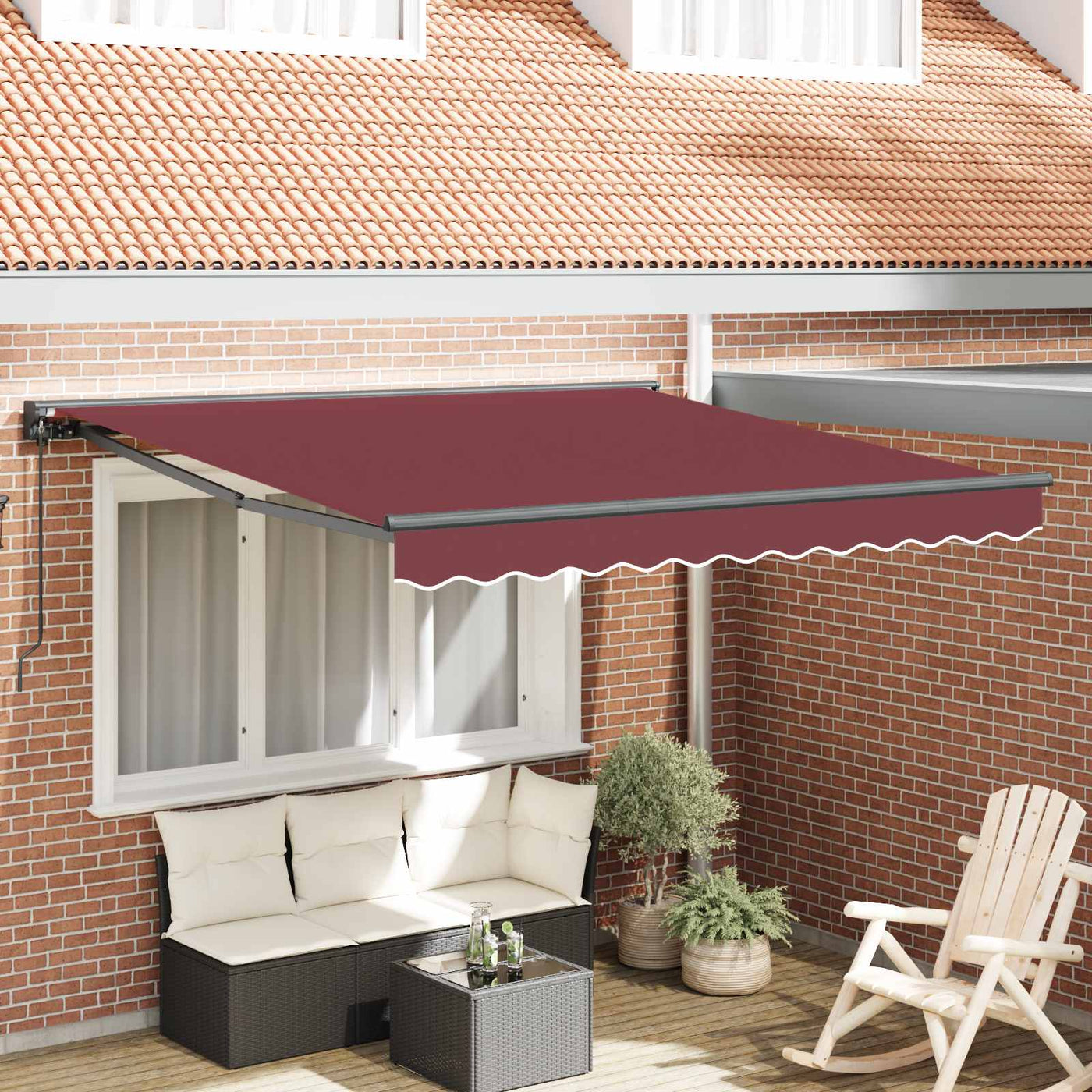 Zonnescherm Frame Bordeauxrood 300 X 250 Cm Bordeaux (Anthraciet Frame)