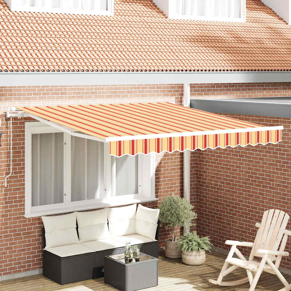 Uitschuifbare Luifel Geel En Oranje Geel/Oranje/Wit