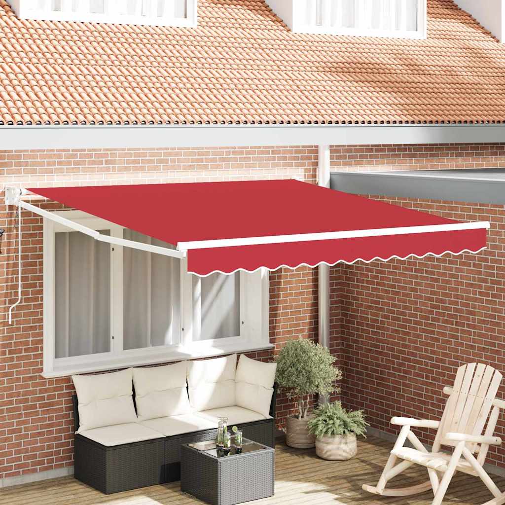 Uitschuifbare Luifel 300 X 250 X 165 Cm Rood