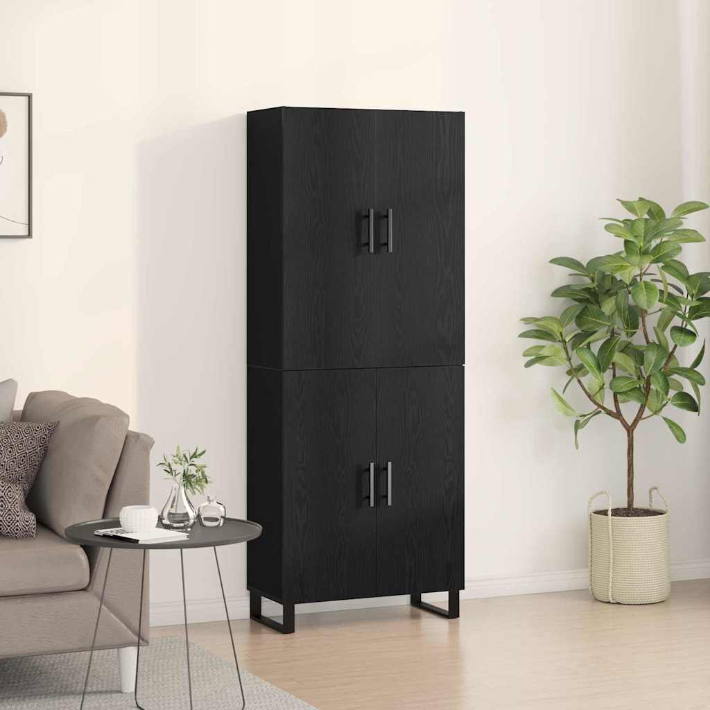 vidaXL Haut Armoire 2 pcs Chêne noir 69,5 x 34 x 180 cm