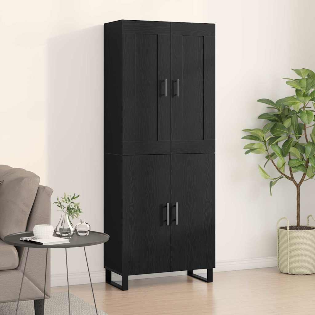 vidaXL Haut Armoire Chêne noir 69,5 x 34 x 180 cm Bois d'ingénierie