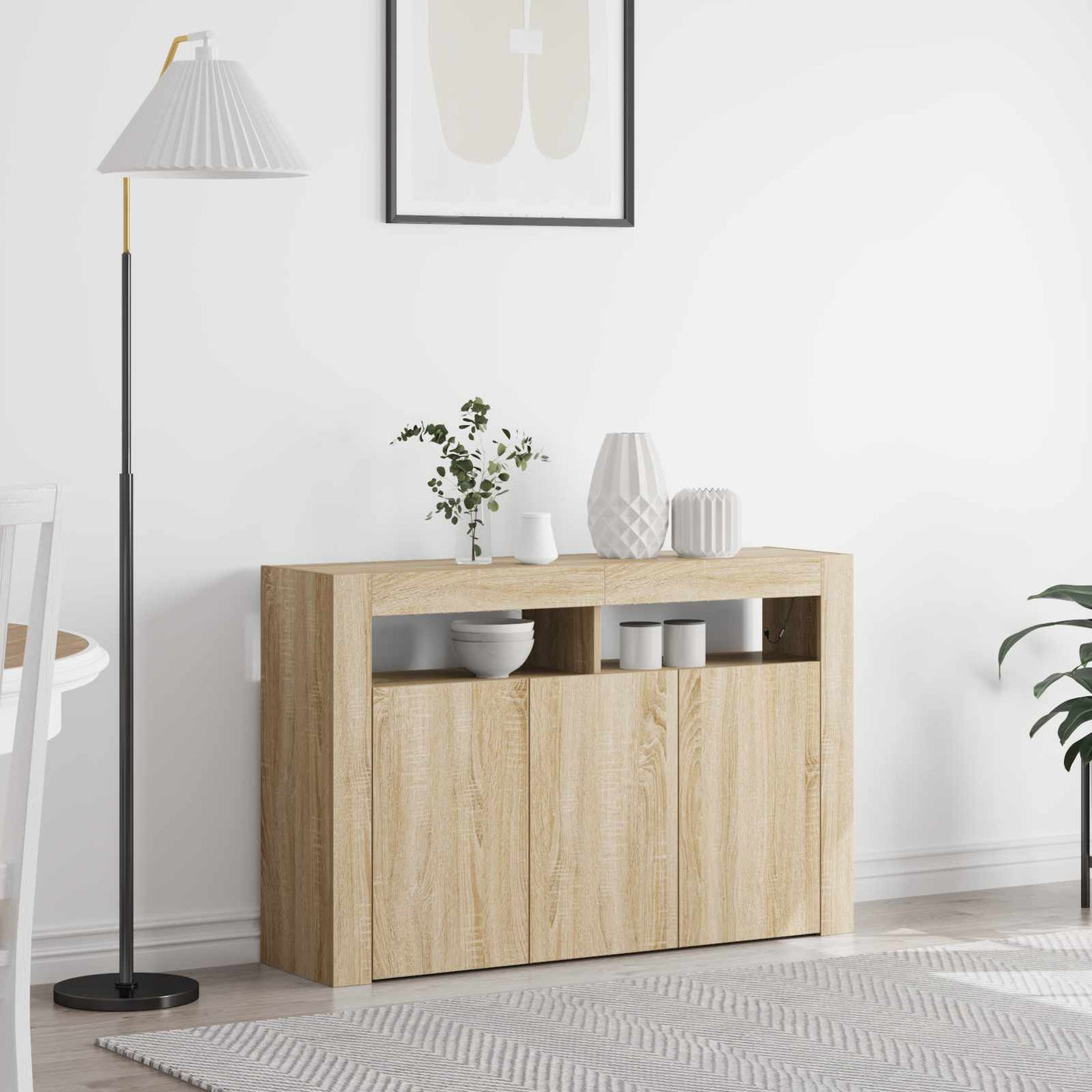 vidaXL Buffet Chêne Sonoma 116 x 30 x 75 cm Bois d'ingénierie