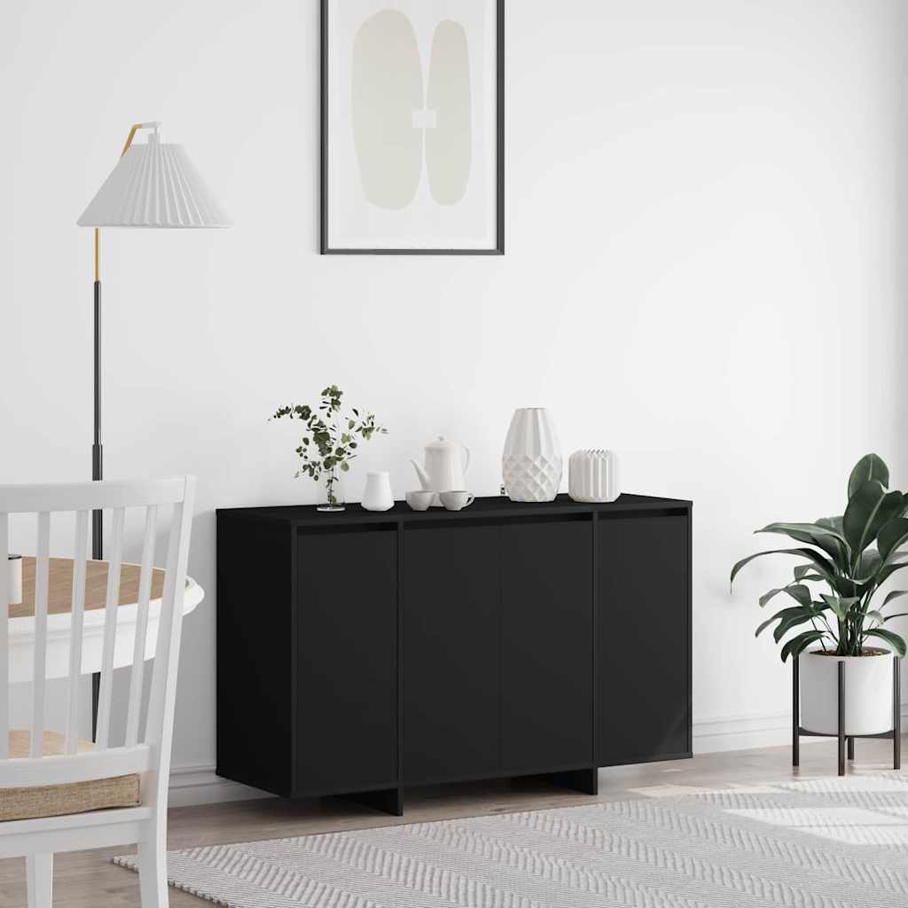 vidaXL Buffet Noir 120 x 41 x 75 cm Bois d'ingénierie