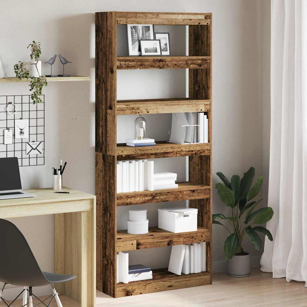 vidaXL Bibliothèque Bois ancien 80 x 30 x 198 cm Bois d'ingénierie