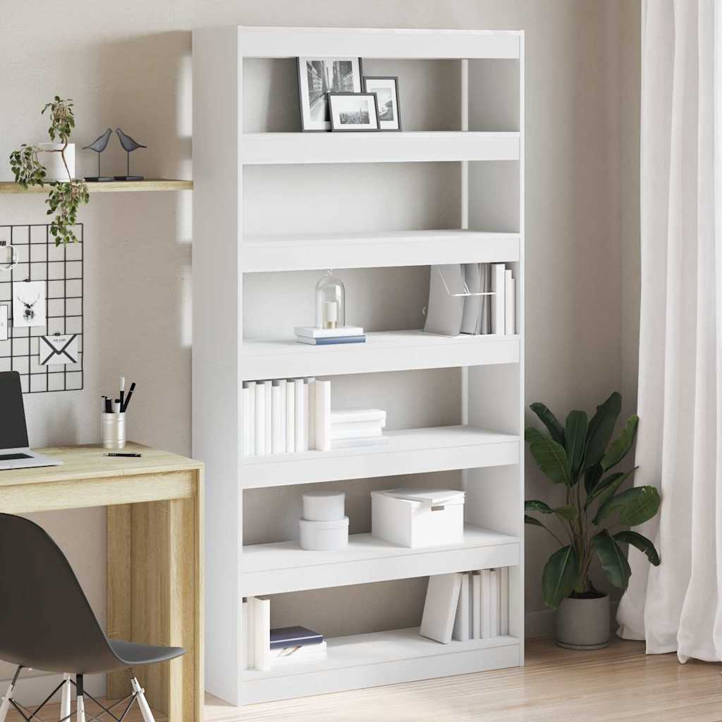 vidaXL Bibliothèque Blanc 100 x 30 x 198 cm Bois d'ingénierie
