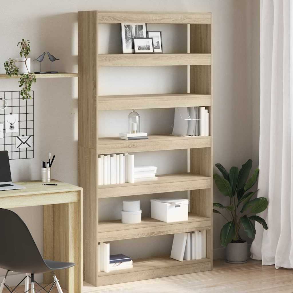 vidaXL Bibliothèque Chêne Sonoma 100 x 30 x 198 cm Bois d'ingénierie
