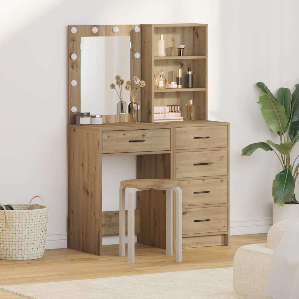 vidaXL Table de Toilette 2 pcs Marron 50 x 41 x 135 cm