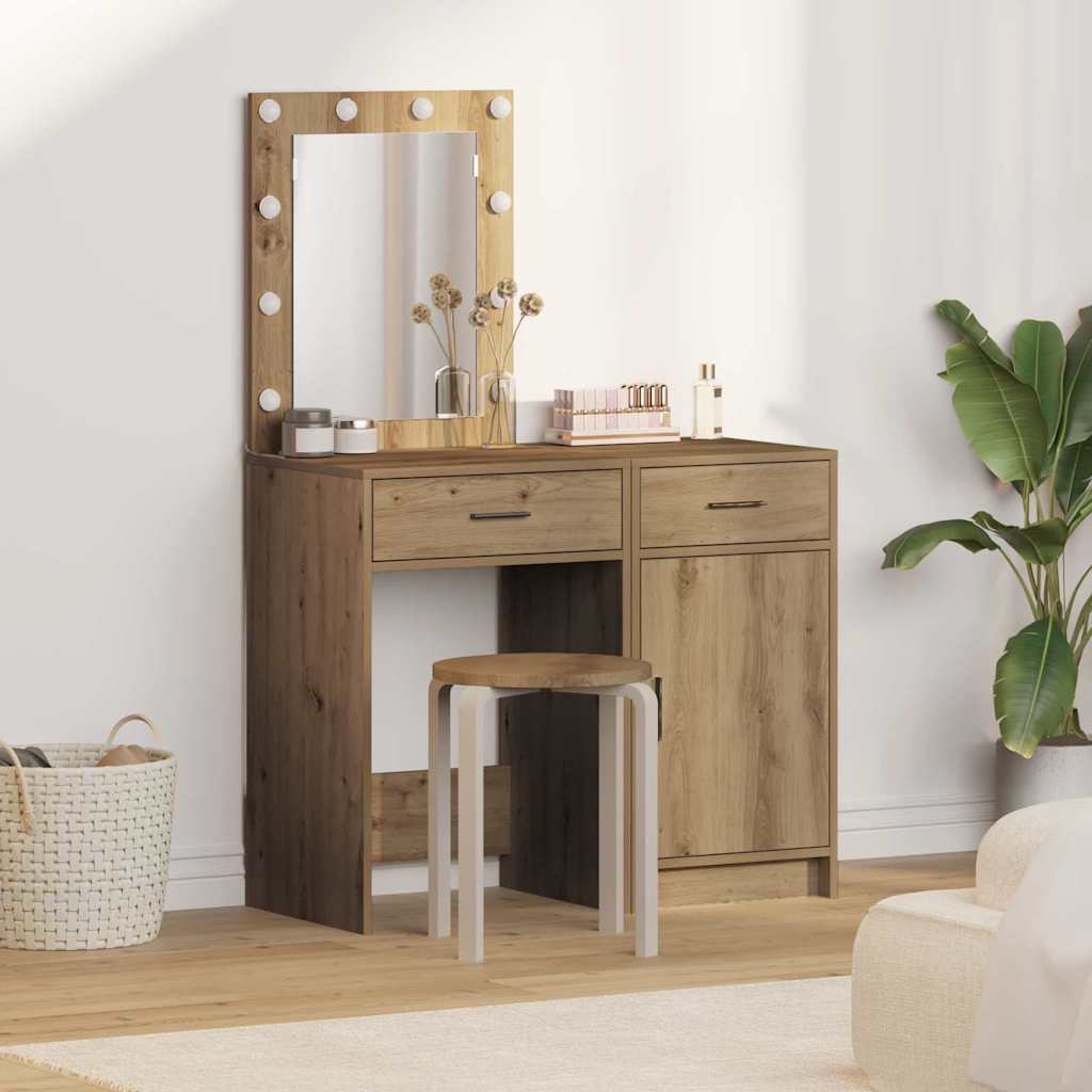 vidaXL Table de Toilette 2 pcs Marron 50 x 41 x 135 cm