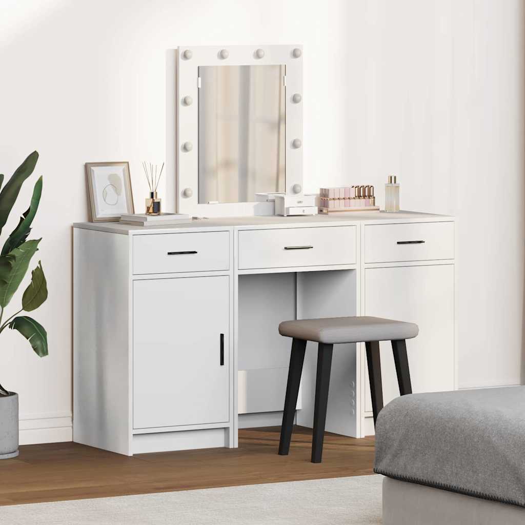 vidaXL Table de Toilette Blanc 50 x 41 x 135 cm Bois d'ingénierie