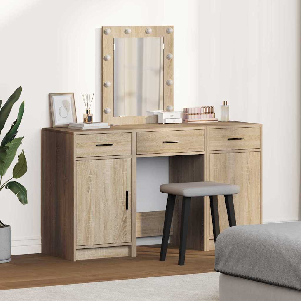 vidaXL Table de Toilette Marron 50 x 41 x 135 cm Bois d'ingénierie