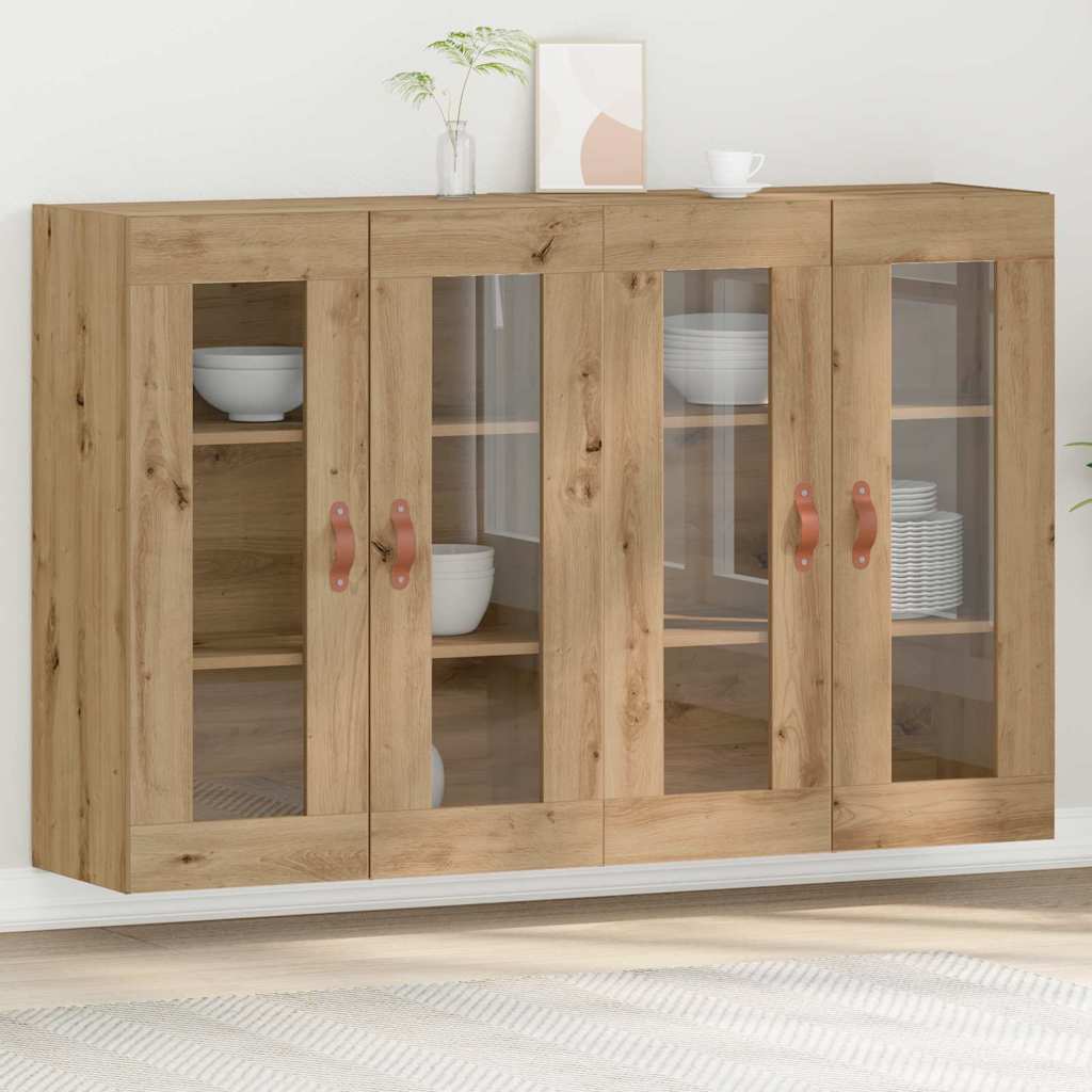 vidaXL Cabinets muraux 2 pcs Chêne artisanal 69,5 x 34 x 90 cm