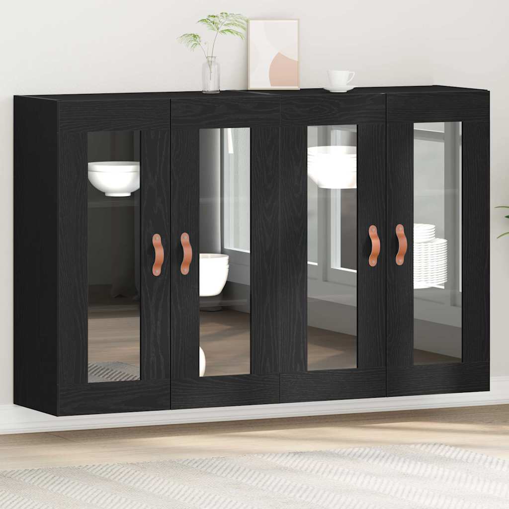vidaXL Cabinets muraux 2 pcs Chêne noir 69,5 x 34 x 90 cm