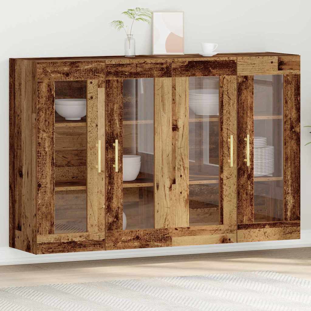vidaXL Cabinets muraux 2 pcs Bois Ancien 69,5 x 34 x 90 cm