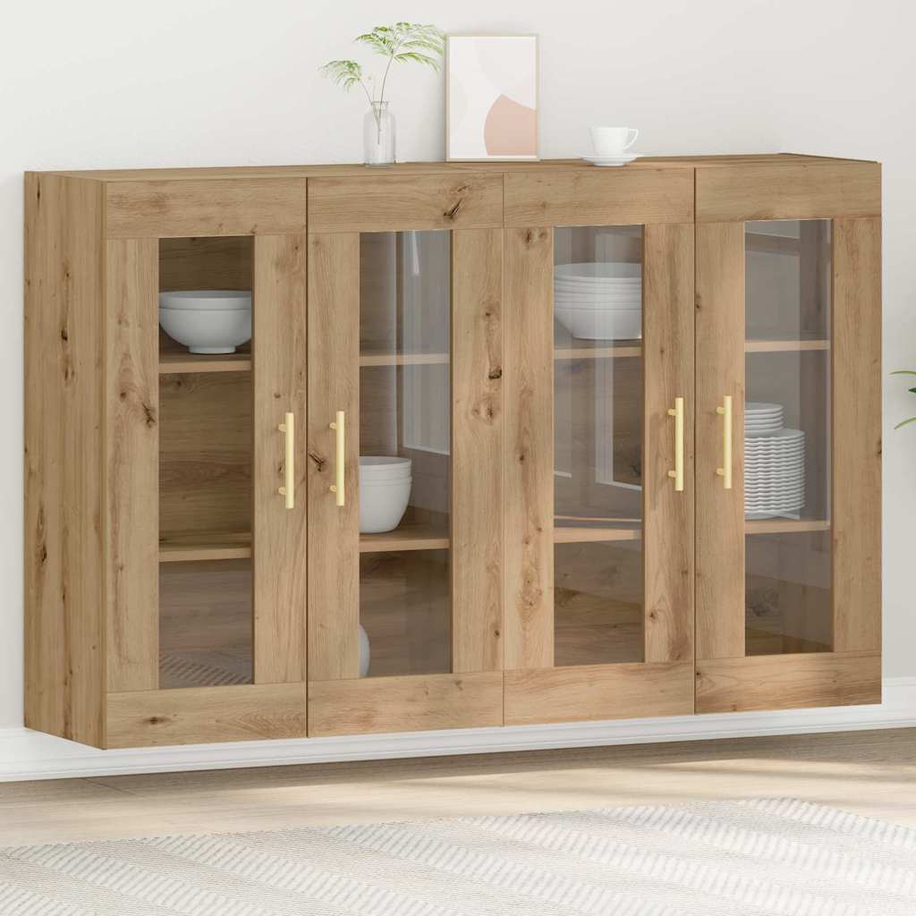 vidaXL Cabinets muraux 2 pcs Chêne artisanal 69,5 x 34 x 90 cm