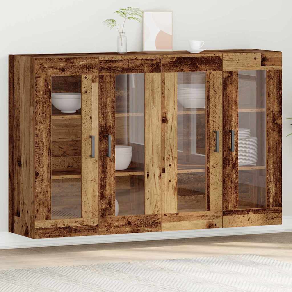 vidaXL Cabinets muraux 2 pcs Bois Ancien 69,5 x 34 x 90 cm