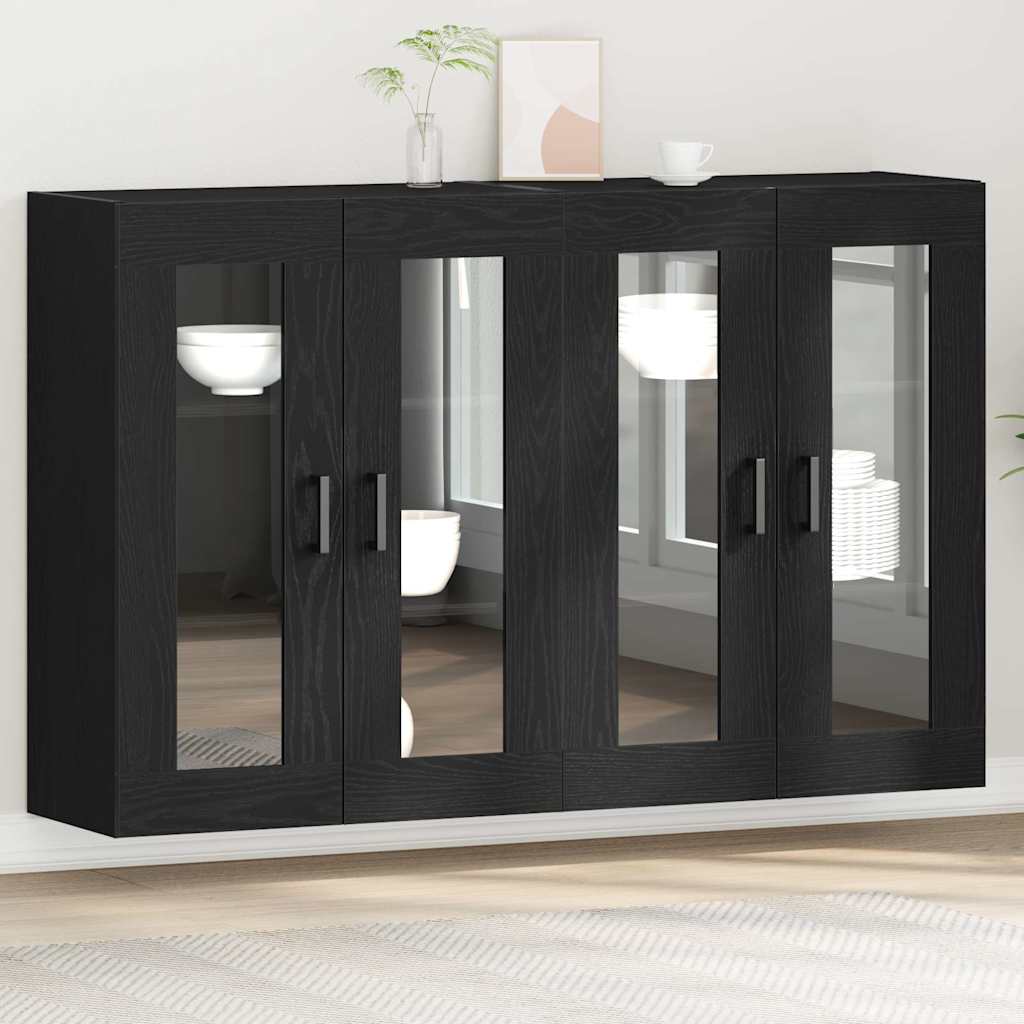 vidaXL Cabinets muraux 2 pcs Chêne noir 69,5 x 34 x 90 cm