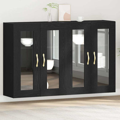 vidaXL Cabinets muraux 2 pcs Chêne noir 69,5 x 34 x 90 cm