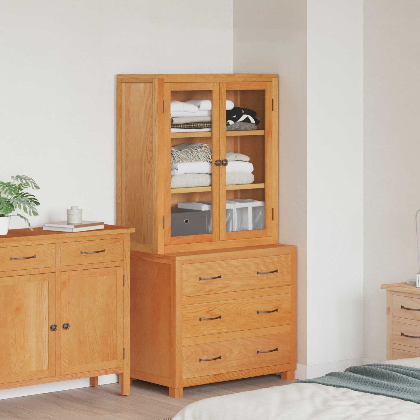 vidaXL Ensemble de meubles de rangement 2 pc Marron 80 x 50 x 160 cm