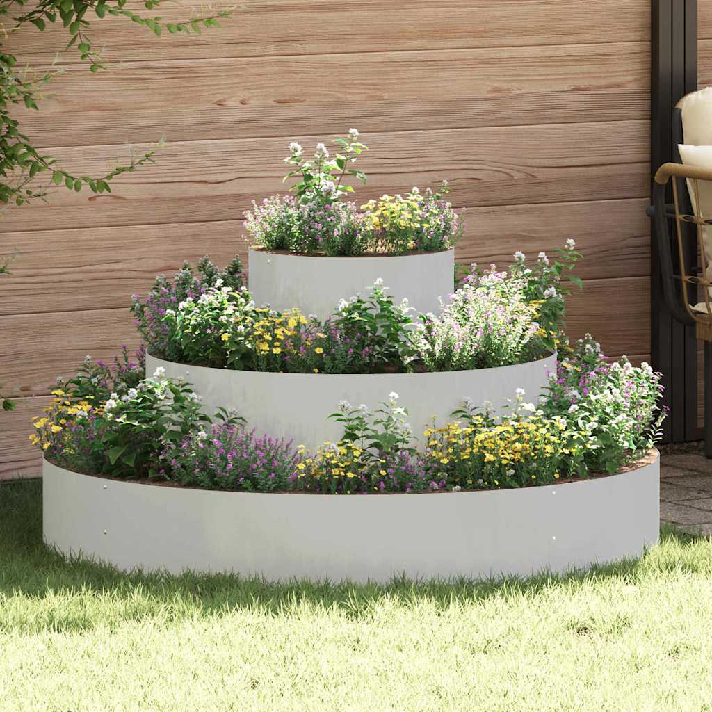 Tuin Plantpot Zilver 120 X 120 X 20 Cm Roestvrij Staal