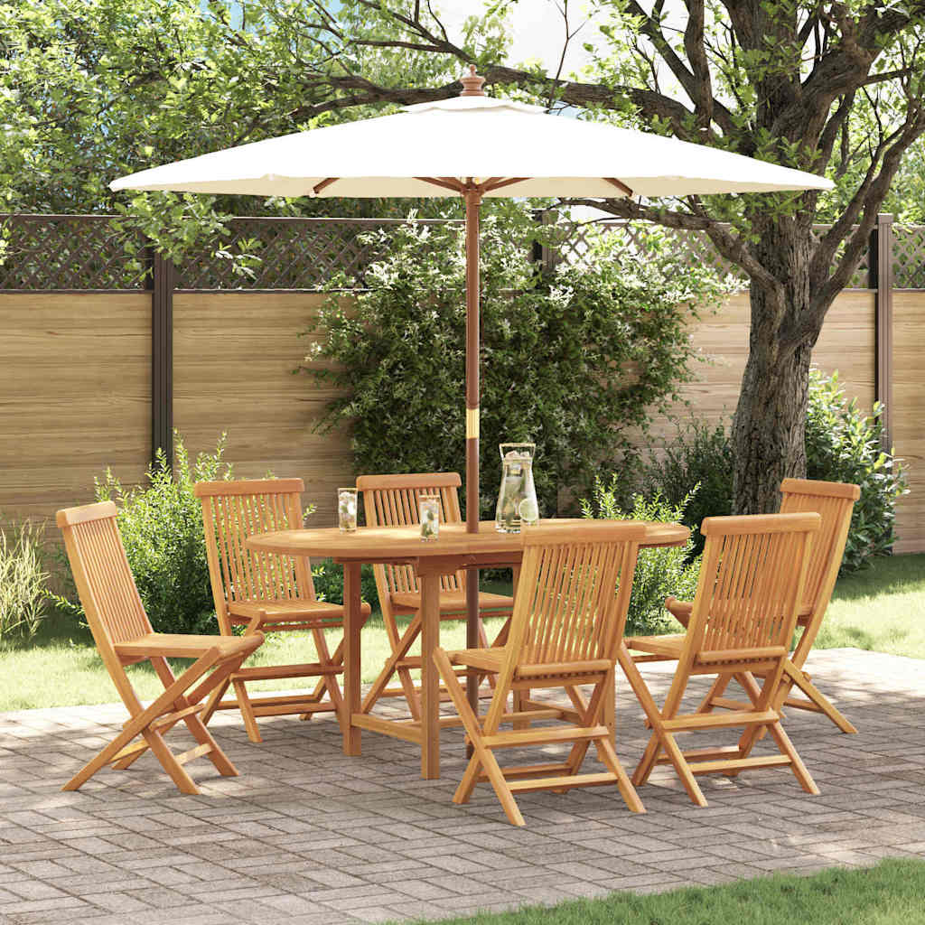 vidaXL Ensemble de salle à manger pour jardin 7 pcs Marron